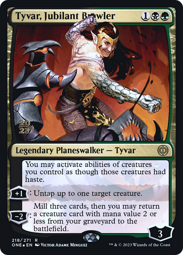 Tyvar, Jubilant Brawler [Phyrexia: All Will Be One Prerelease Promos]